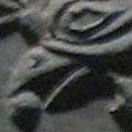 Brick relief of a phoenix